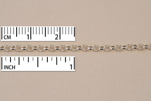 Chain & Clasps Silver Filled Finished Rolo Chain, 16"